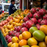 Fresh fruits at a Hanoi market