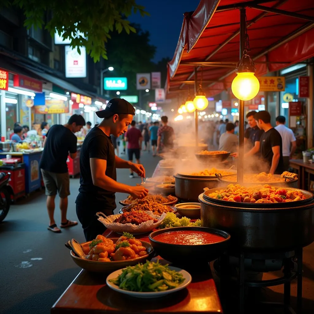 Hanoi night market food