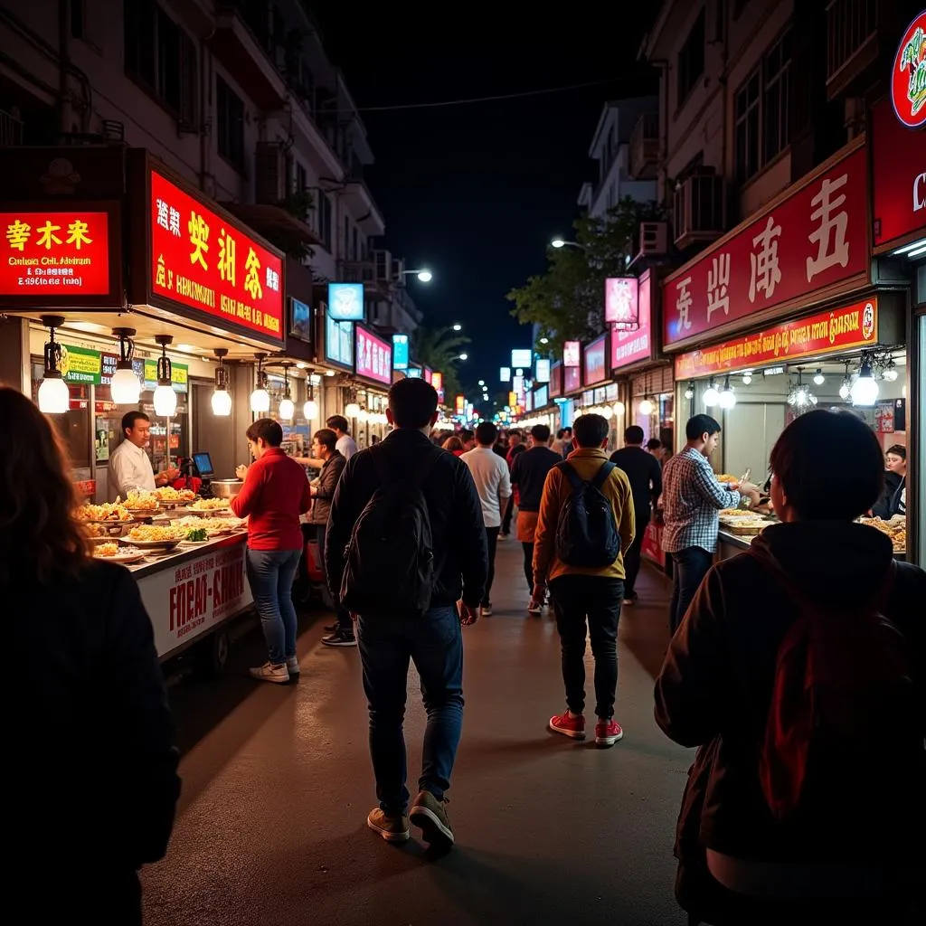 Hanoi Night Market Street Food