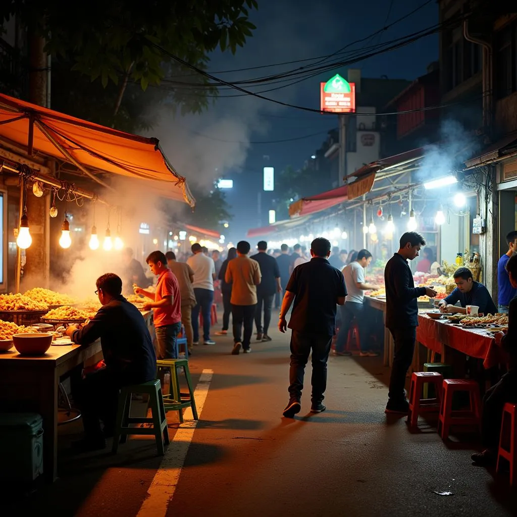 Hanoi Night Market Street Food