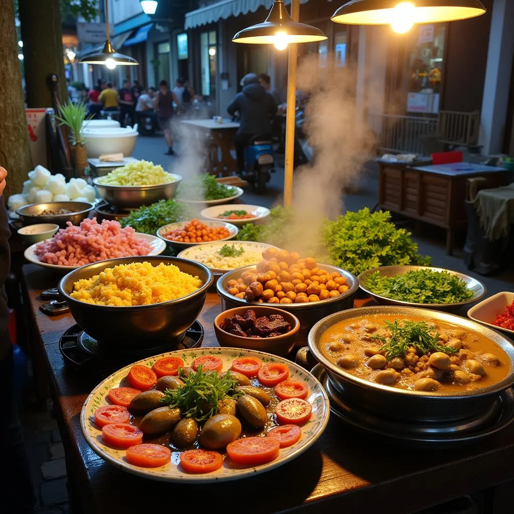 Hanoi Old Quarter Food Stall