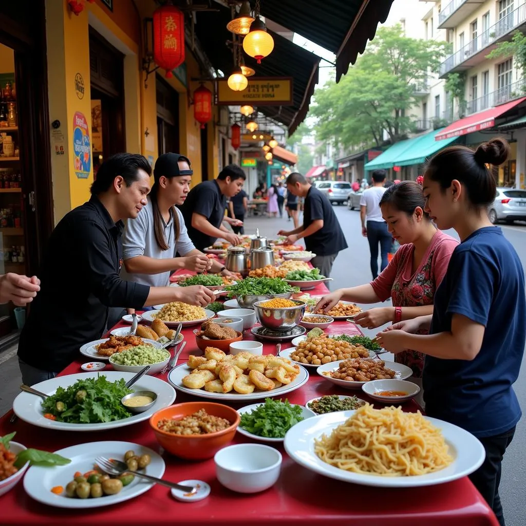 Hanoi Old Quarter street food scene