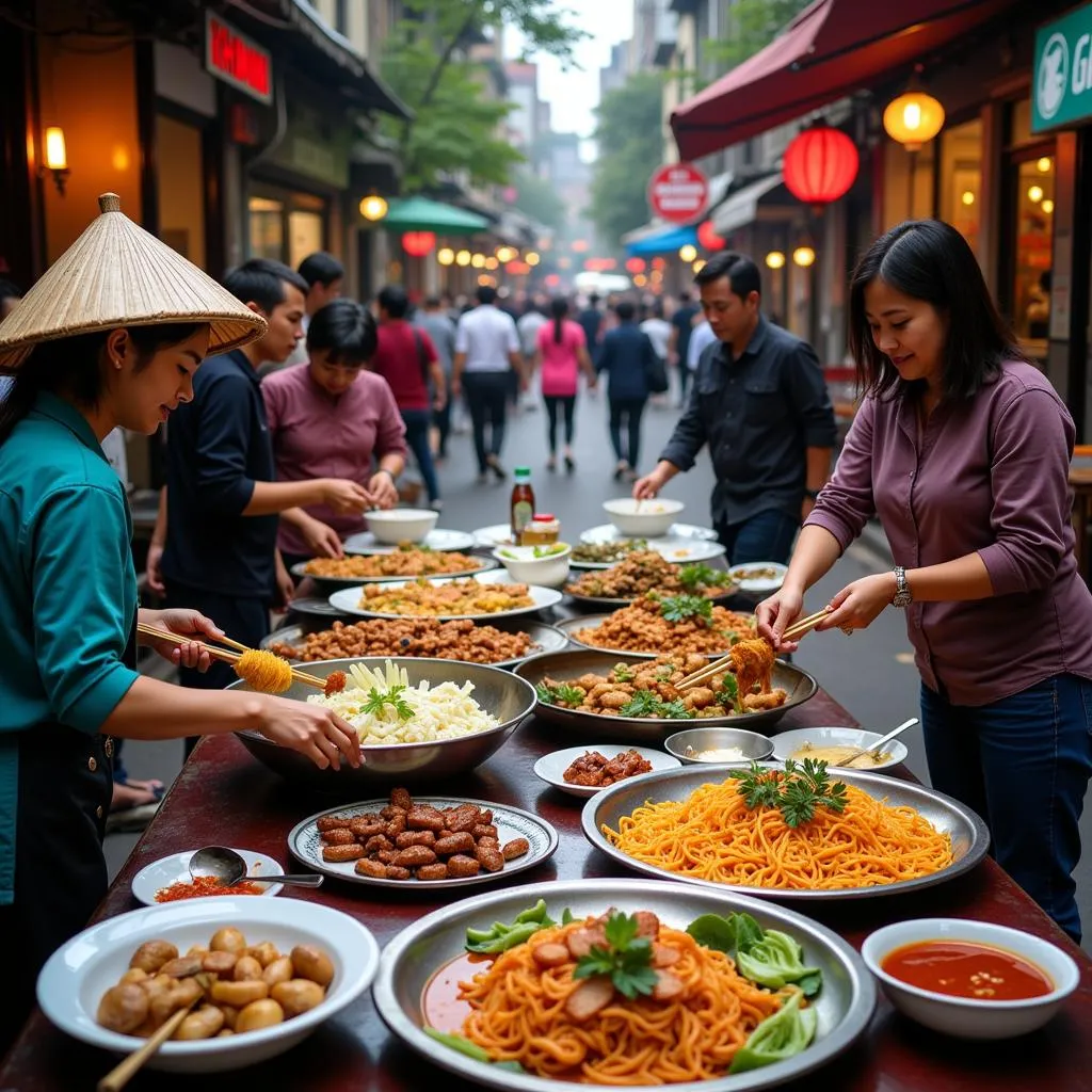 Hanoi Old Quarter street food scene