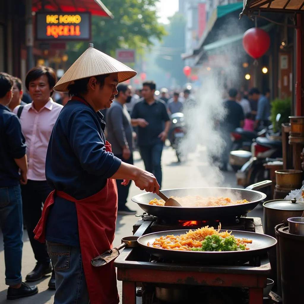 Hanoi Old Quarter Street Food Vendor