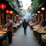 Hanoi Old Quarter street food scene