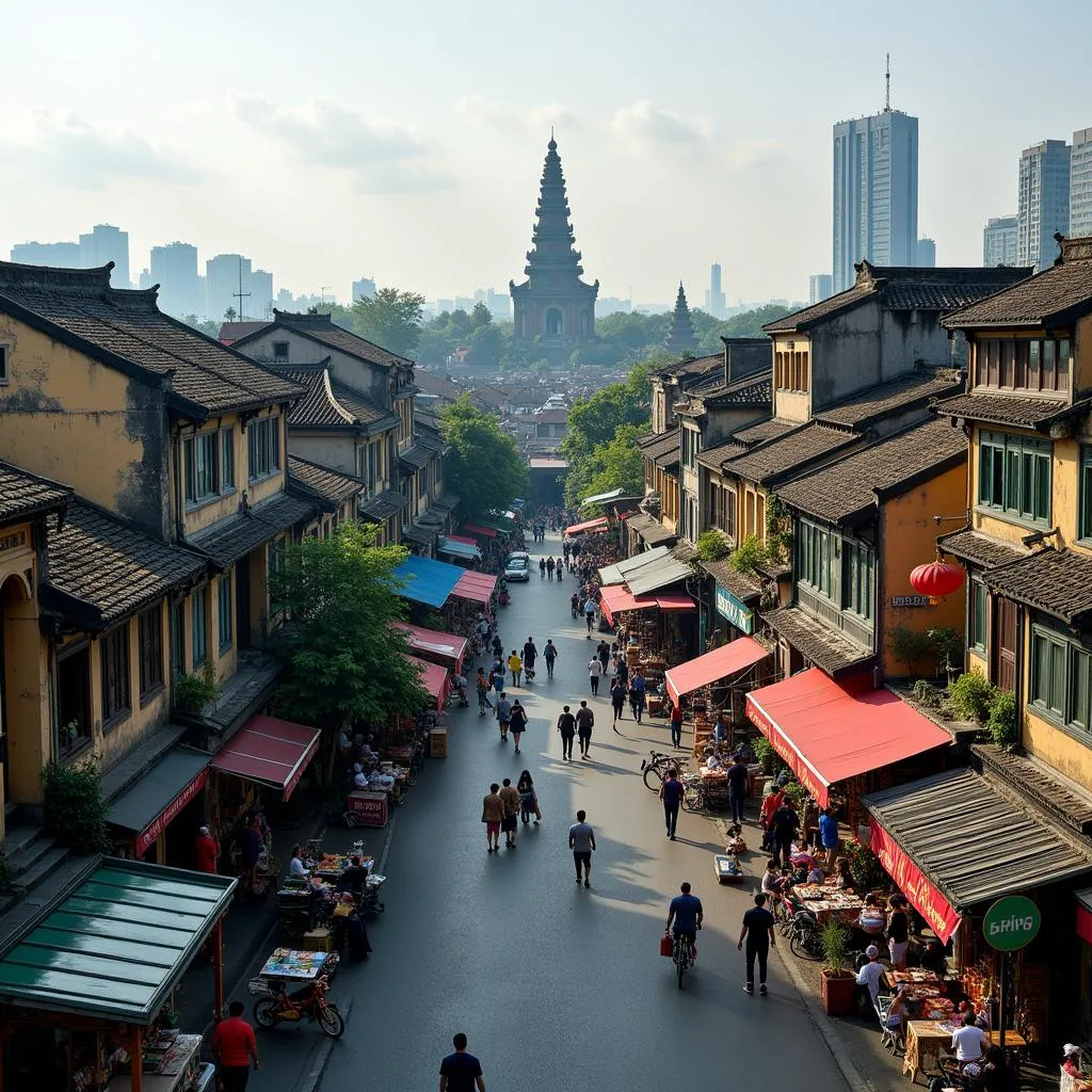 Hanoi Old Quarter Street Scene