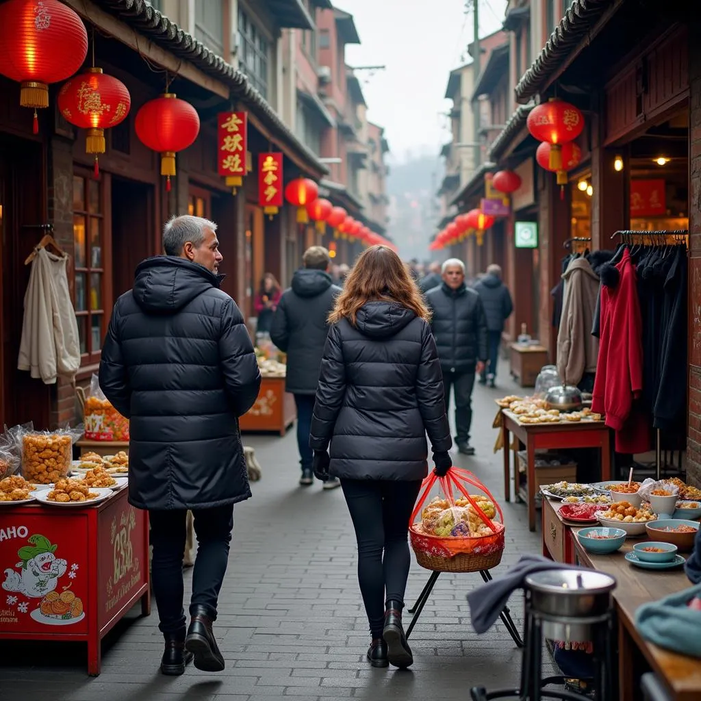 Hanoi Old Quarter in winter