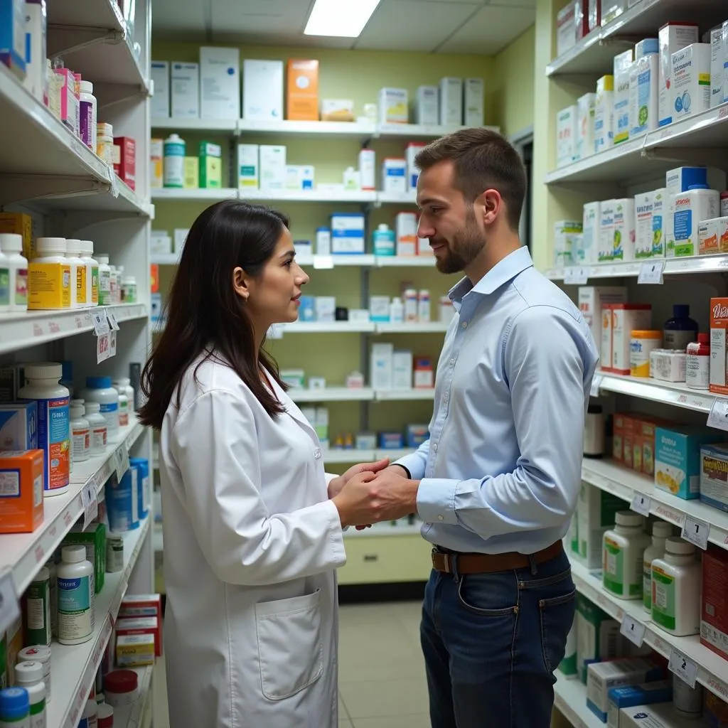 Interior of a Hanoi pharmacy