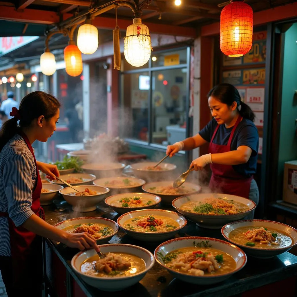 Hanoi Pho Ga street food stall