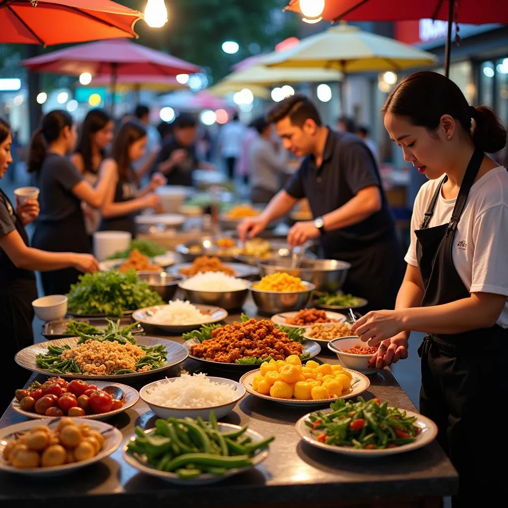 Hanoi street food vendors