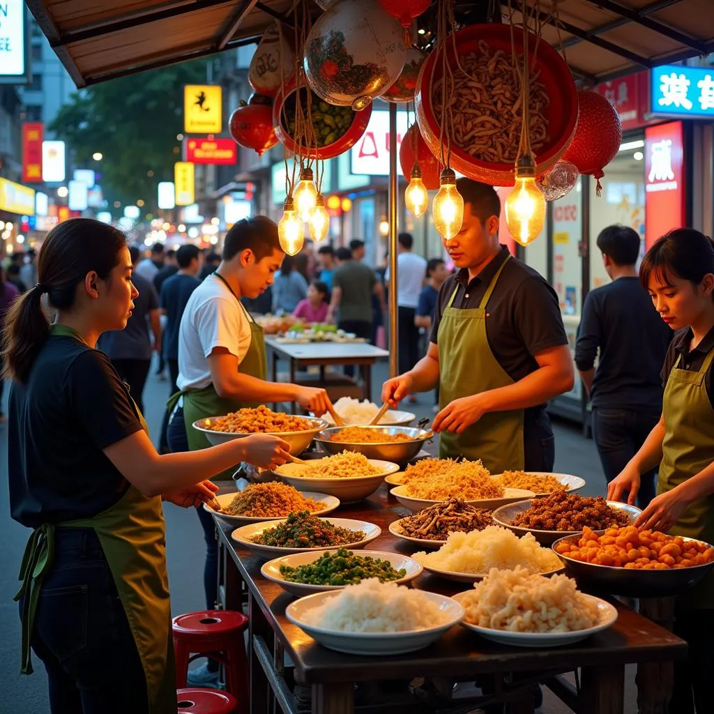 Hanoi street food vendors