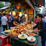 Hanoi street food lunch