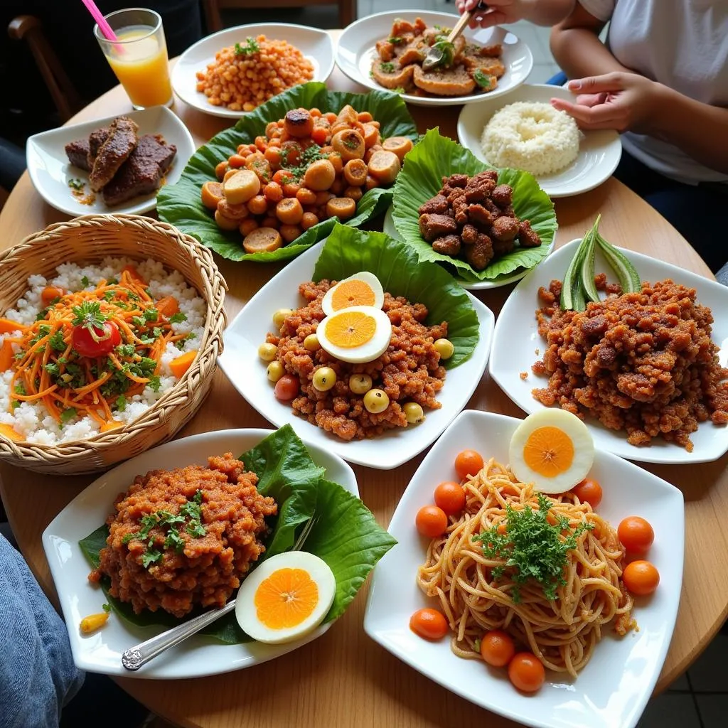 Delicious Hanoi Street Food near Ninh Hiep Market