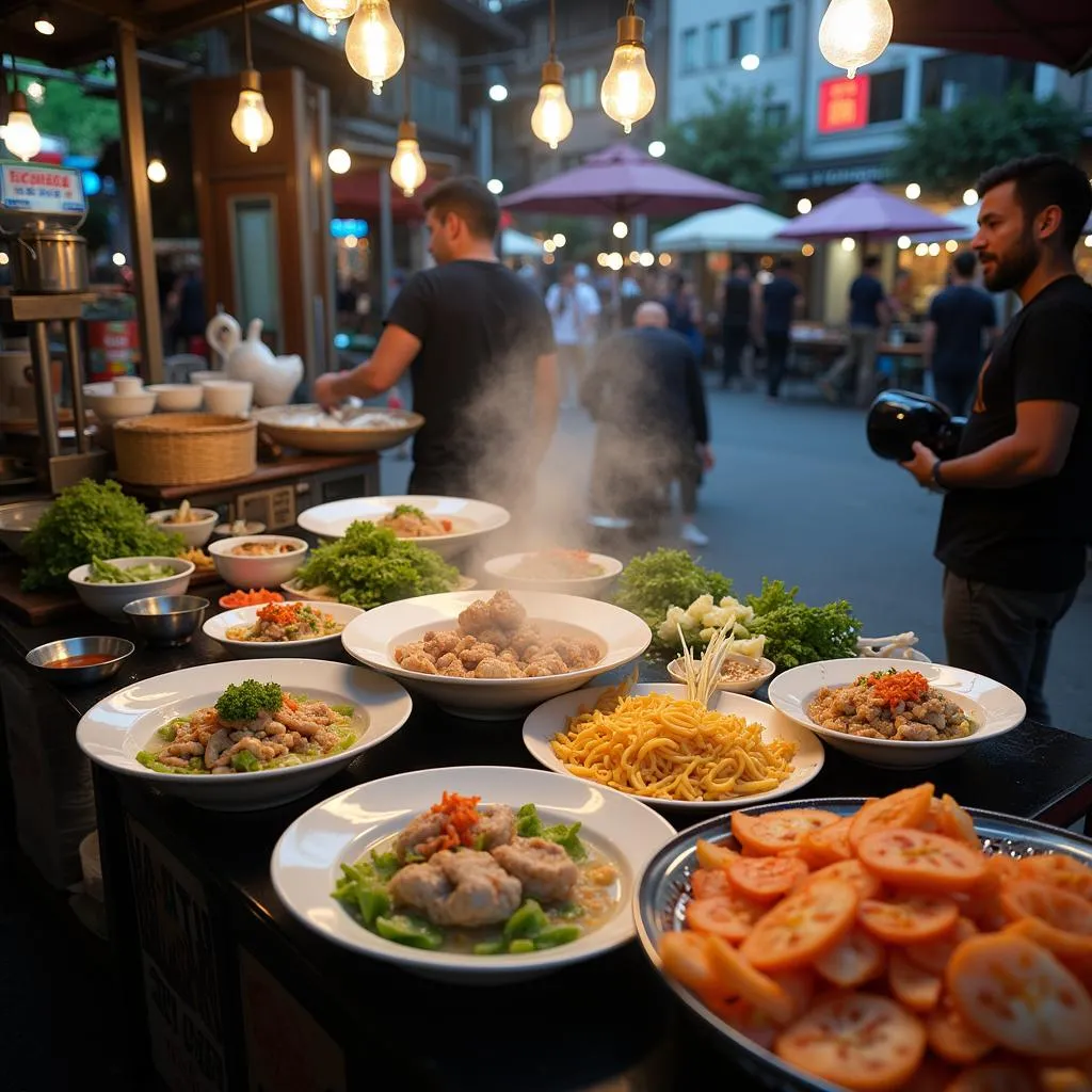 Hanoi street food stall