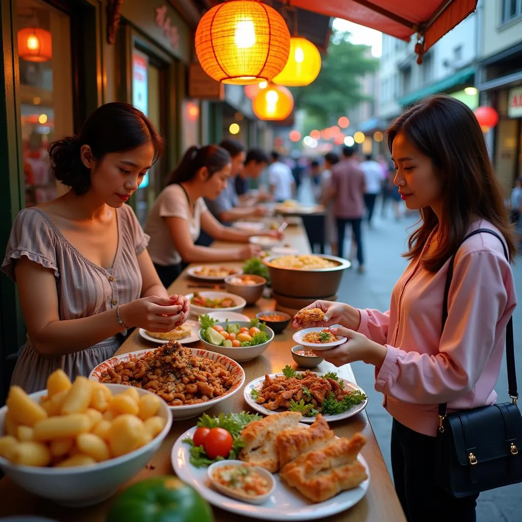 Enjoying Vietnamese Street Food