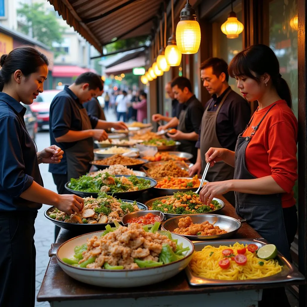 Hanoi street food vendors