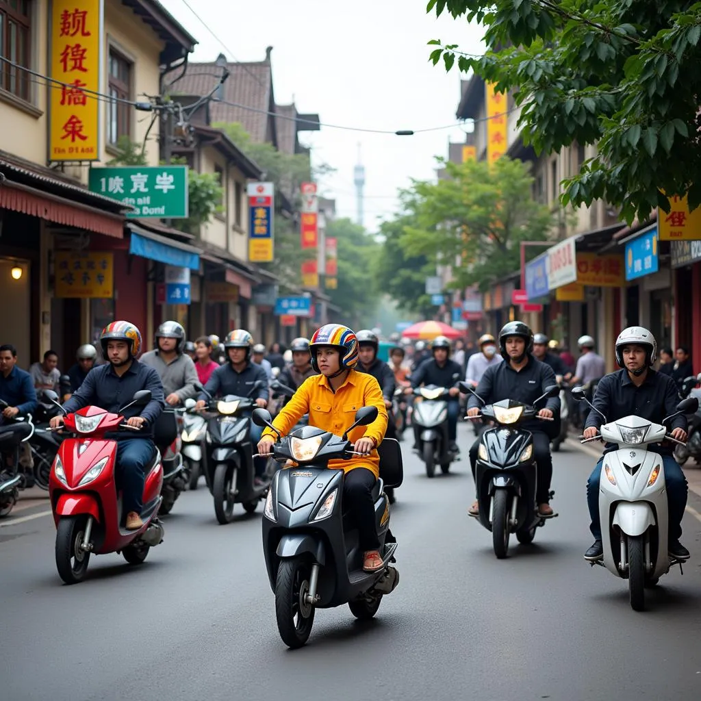 Busy Hanoi traffic