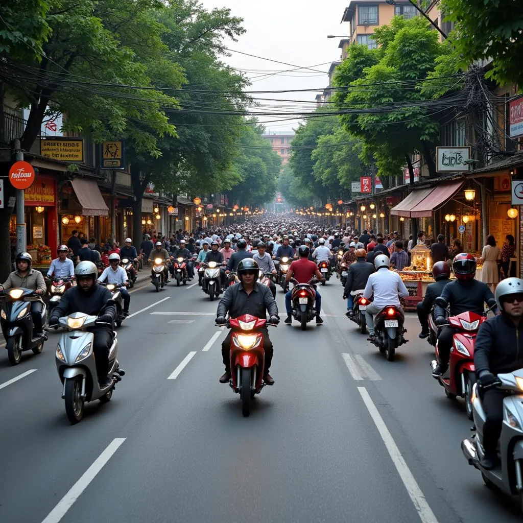 Navigating Hanoi's Busy Streets