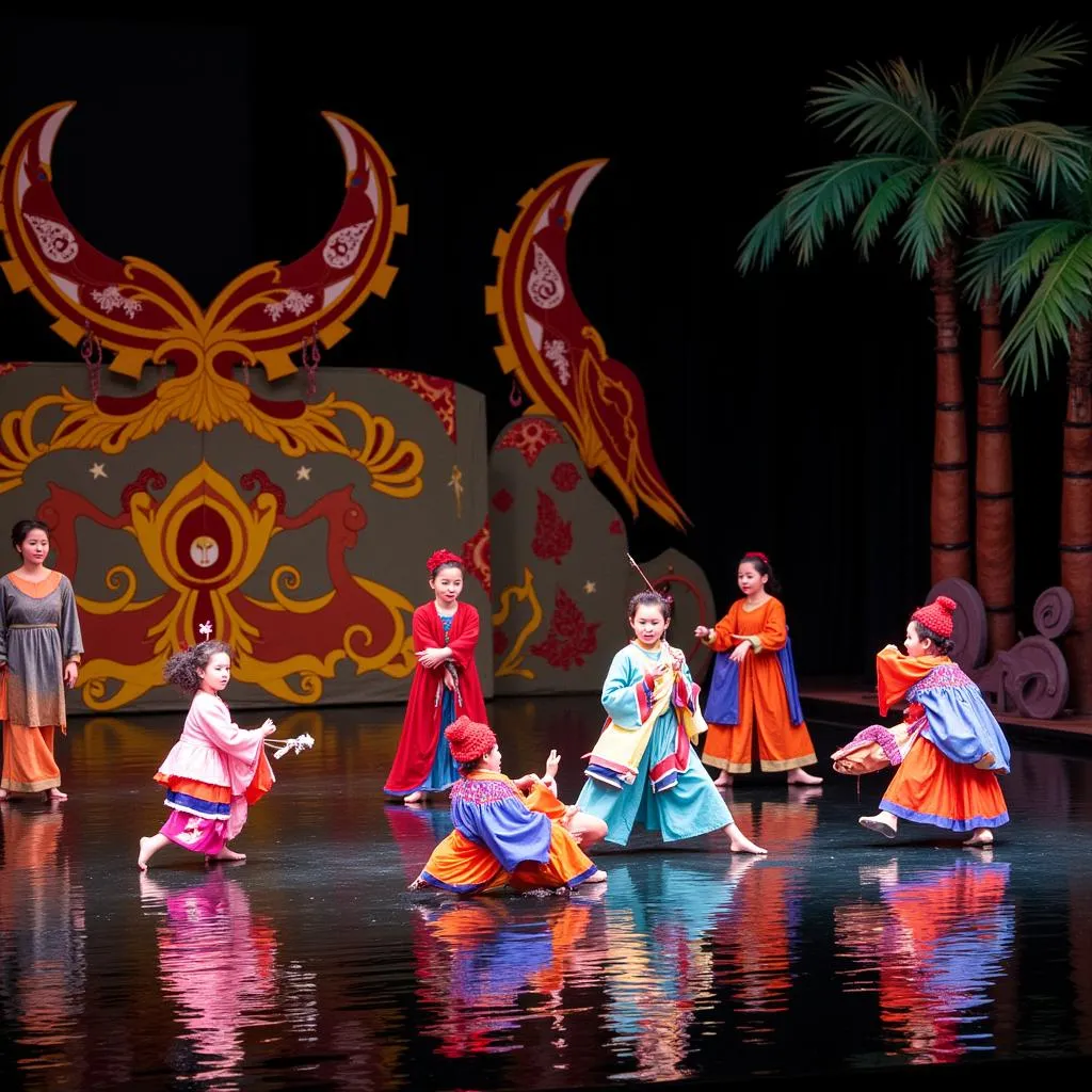 Traditional Vietnamese water puppet show