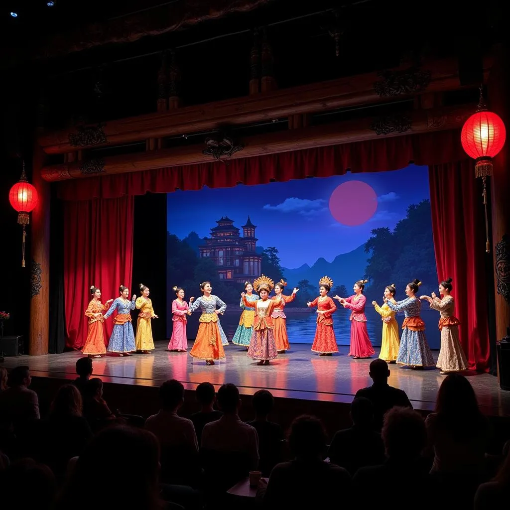 Traditional Vietnamese water puppet show in Hanoi