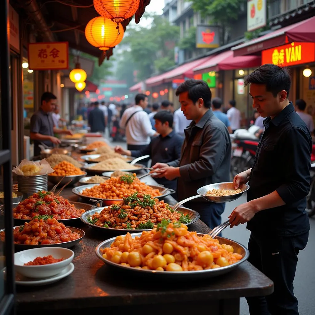 Hanoi's Old Quarter street food vendors