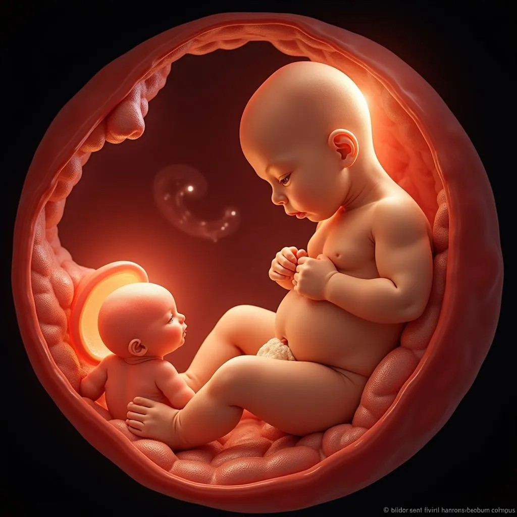 Healthy fetus in womb