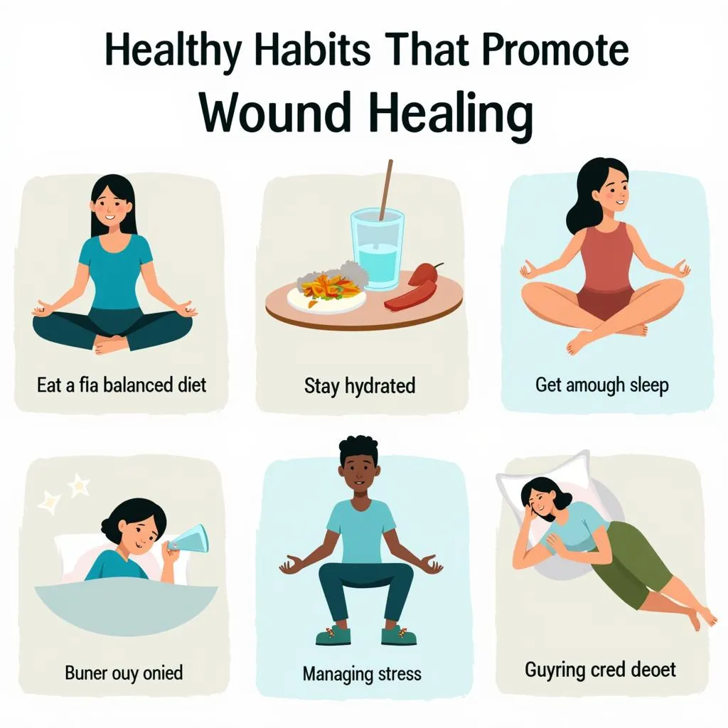 Healthy lifestyle for wound healing