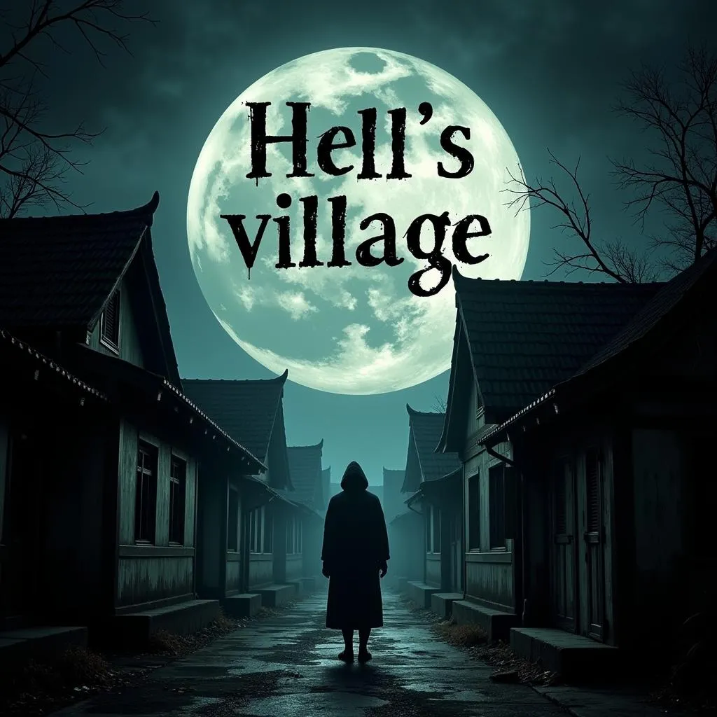 Vietnamese horror movie poster for "Hell's Village"