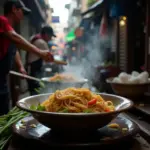 Hidden alleyway food stall in Ho Chi Minh City