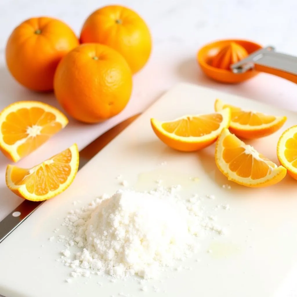 Fresh Ingredients for Homemade Orange Syrup