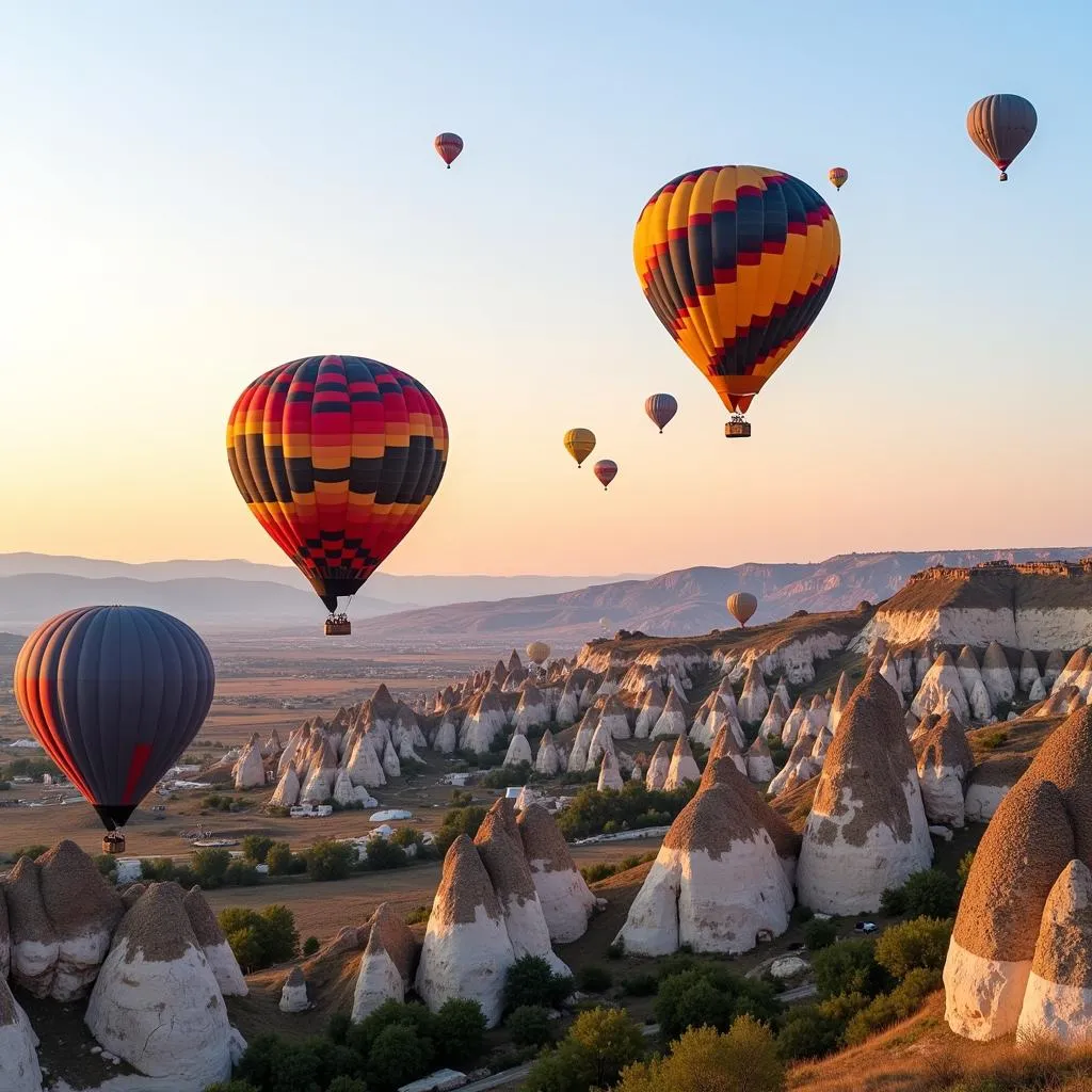 Hot air balloon ride over Cappadocia, Turkey