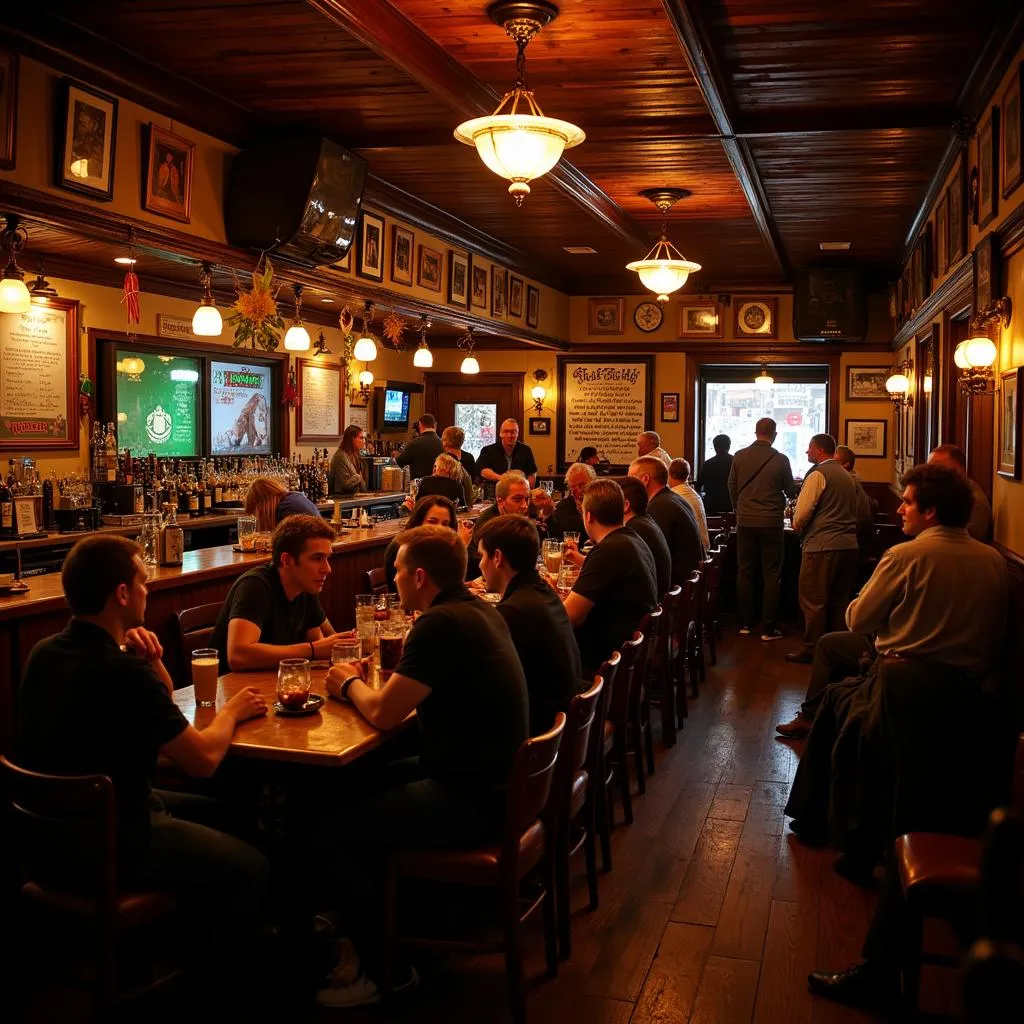 Traditional Irish pub with live music