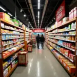 Bustling Japanese supermarket in Hanoi