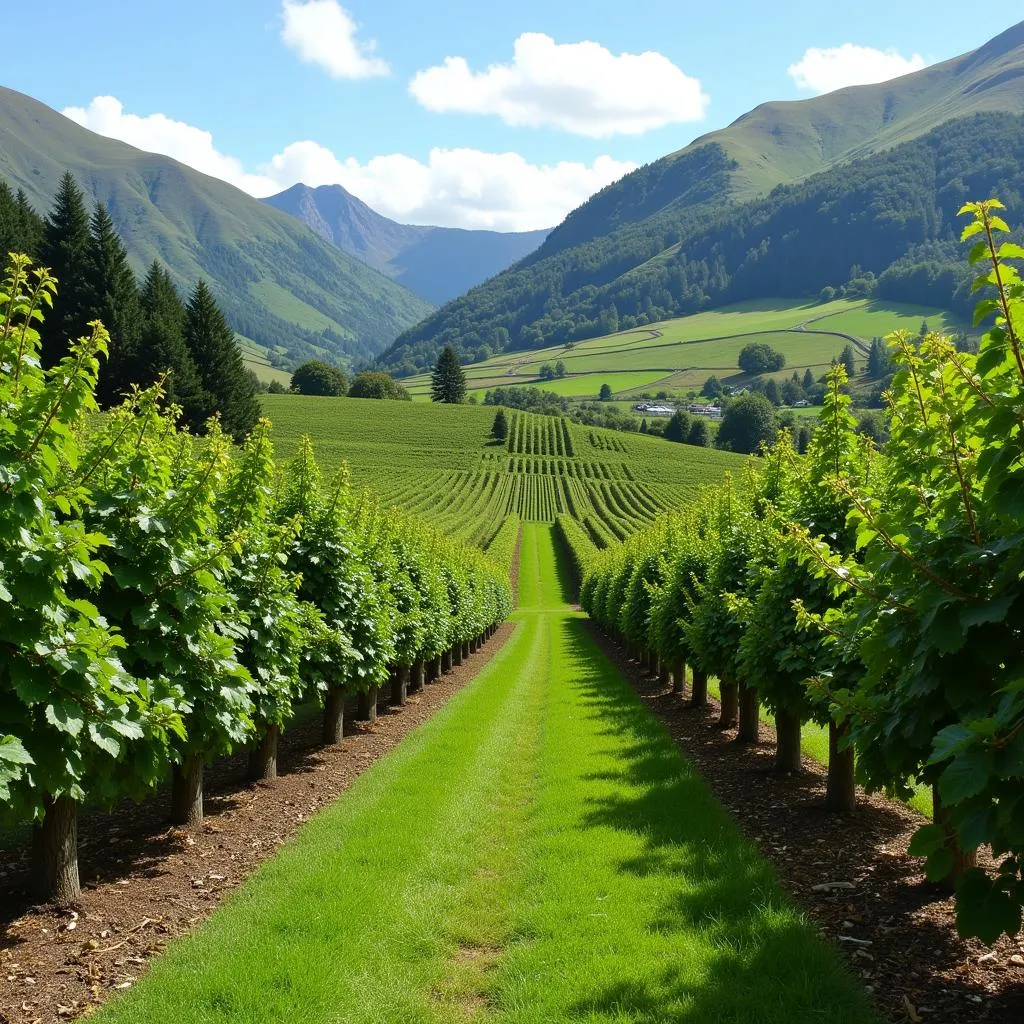 Kiwi plantation in New Zealand