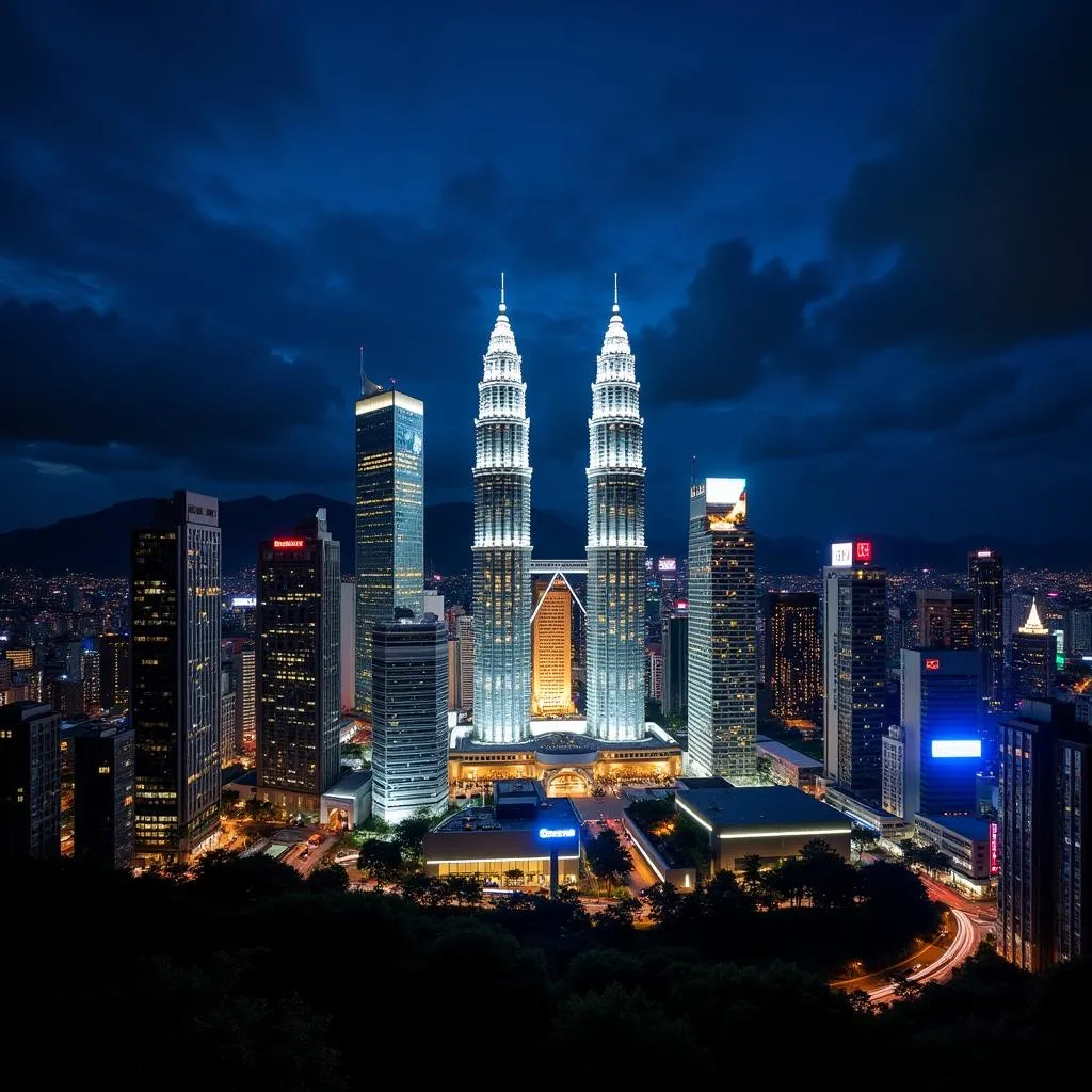 Kuala Lumpur cityscape at night