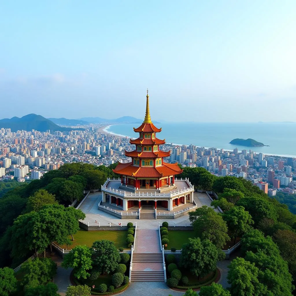 Linh Ung Pagoda with a view of Da Nang