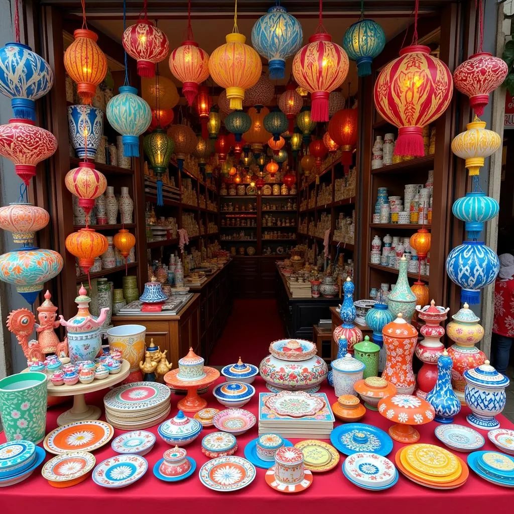 Mac Tu Khoa offerings displayed in a Hanoi shop