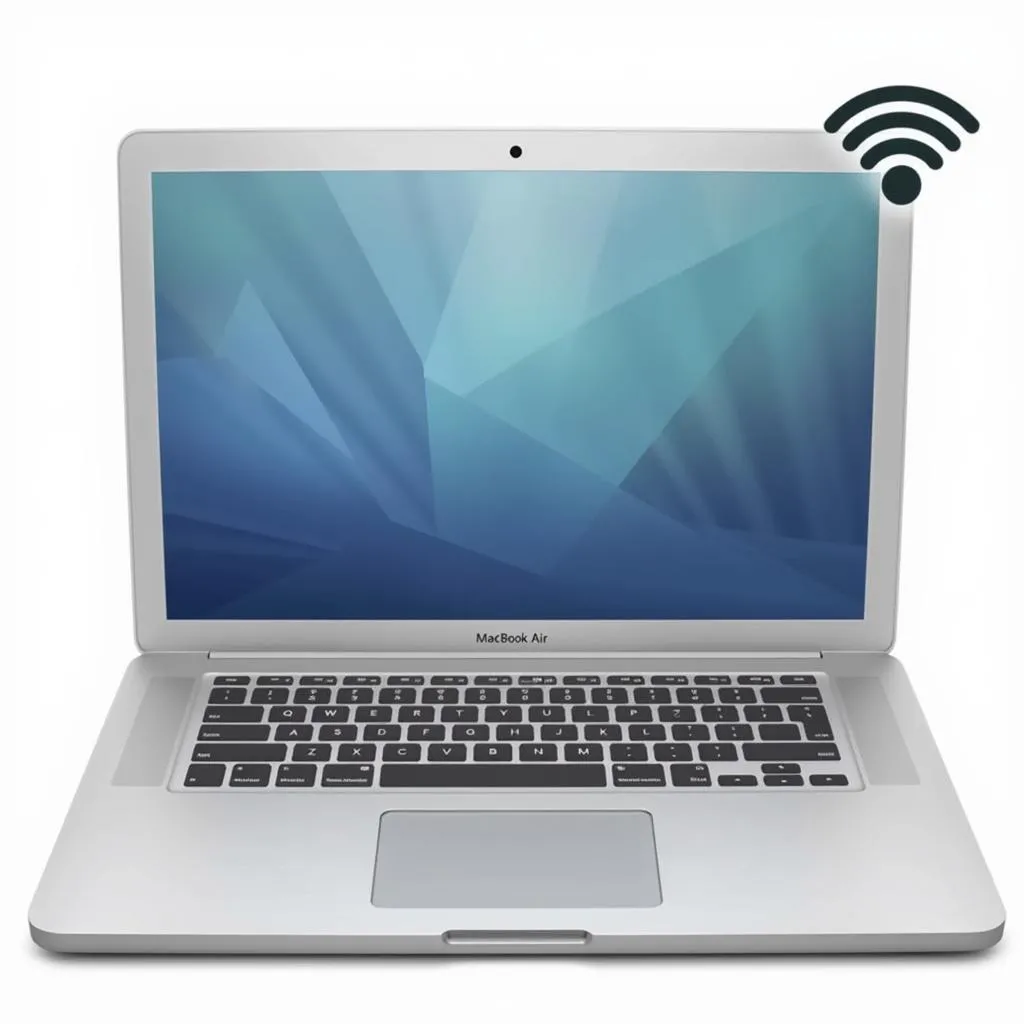 MacBook Air Connected to Wi-Fi Network