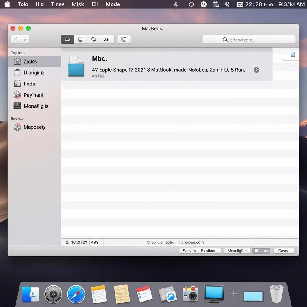 MacOS screenshot on desktop