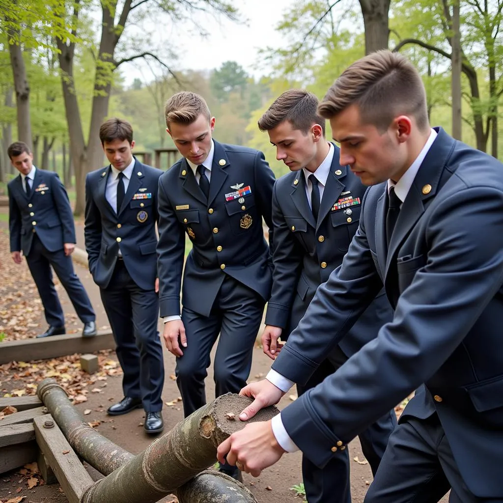 Students training at the Military Academy of Engineers