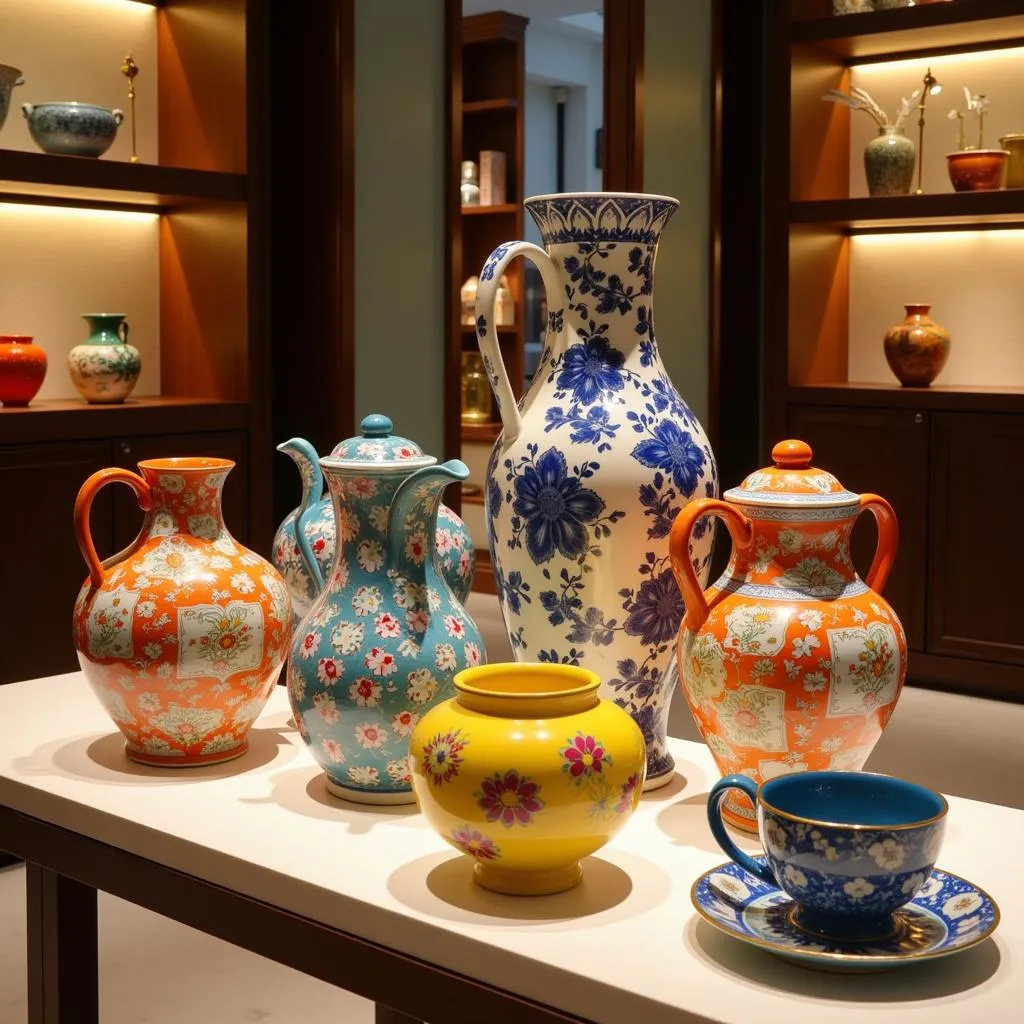 Minh Long Ceramics Display in Hanoi Store