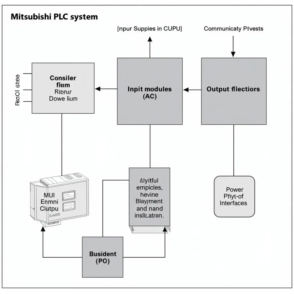 Mitsubishi PLC Components Diagram