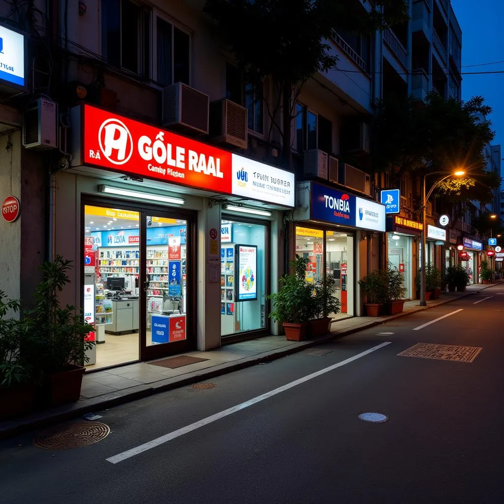 Mobile phone shops in Hanoi's bustling tech district