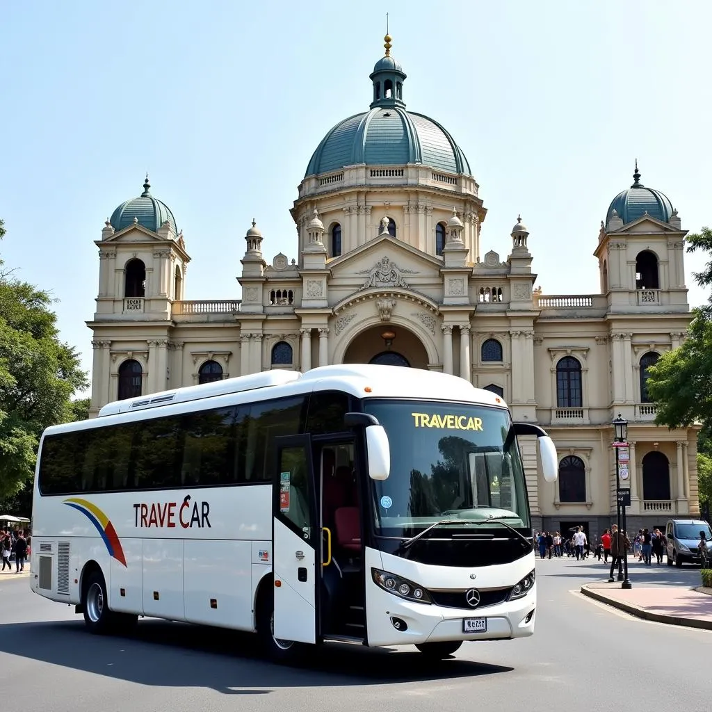 TRAVELCAR Tourist Bus at Hanoi Opera House