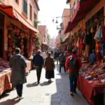 Moroccan market vendors