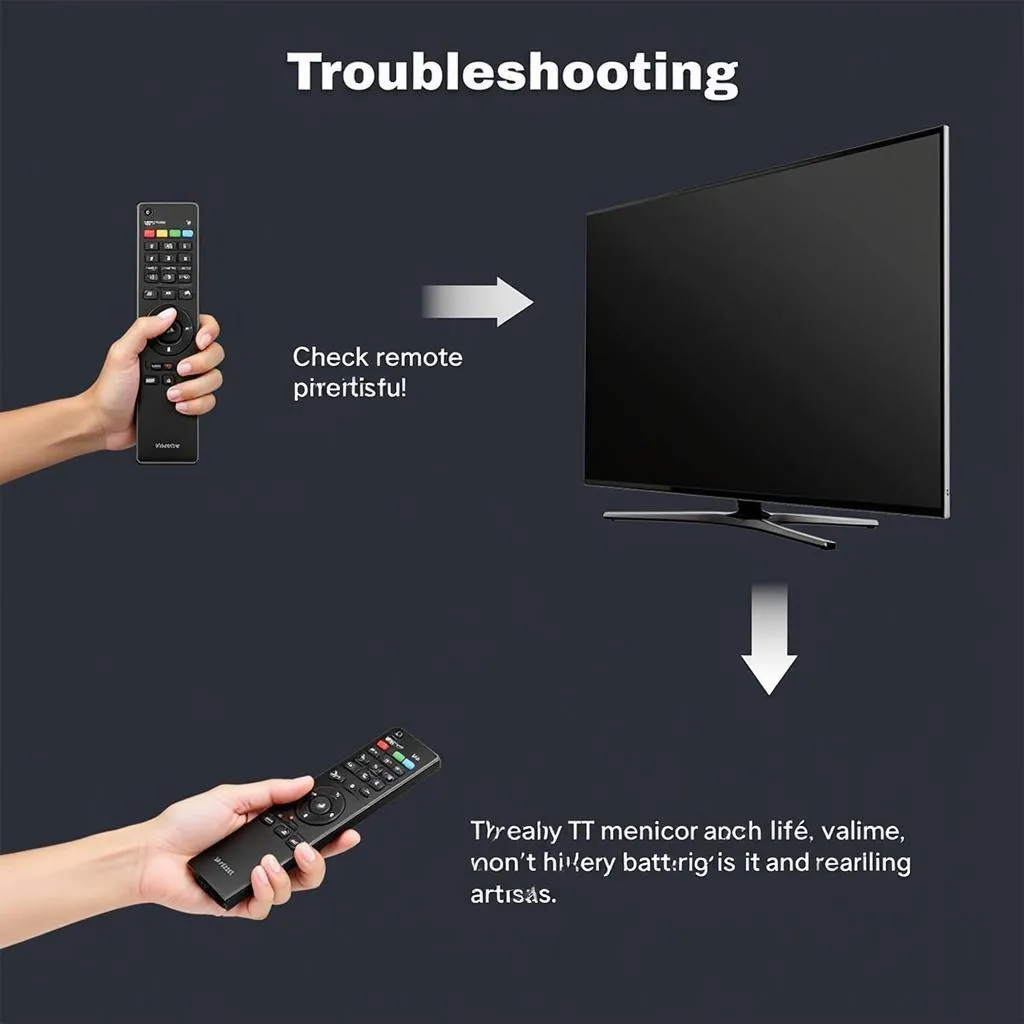 A person holding the MXQ Pro 4K TV box remote, pointing it towards the TV