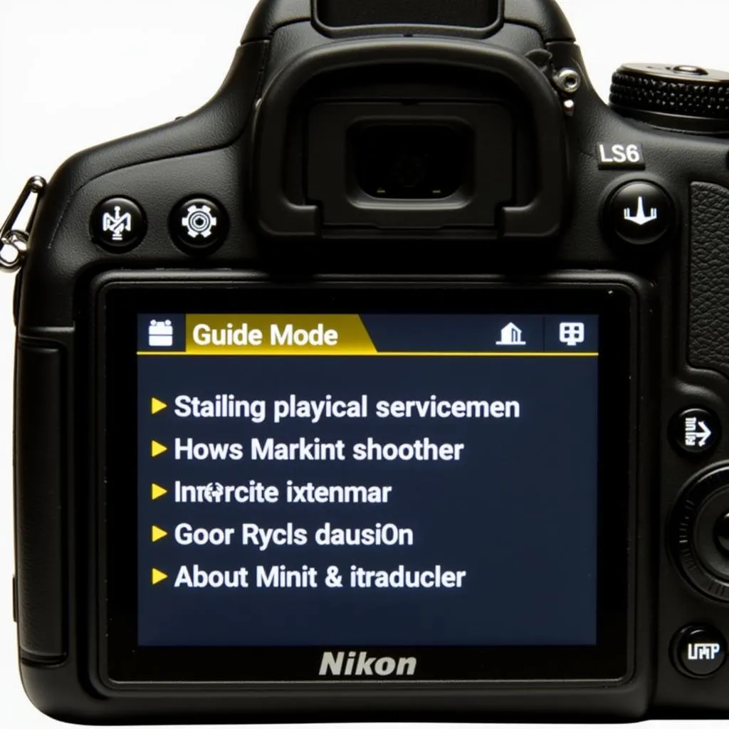 Nikon D3400 guide mode