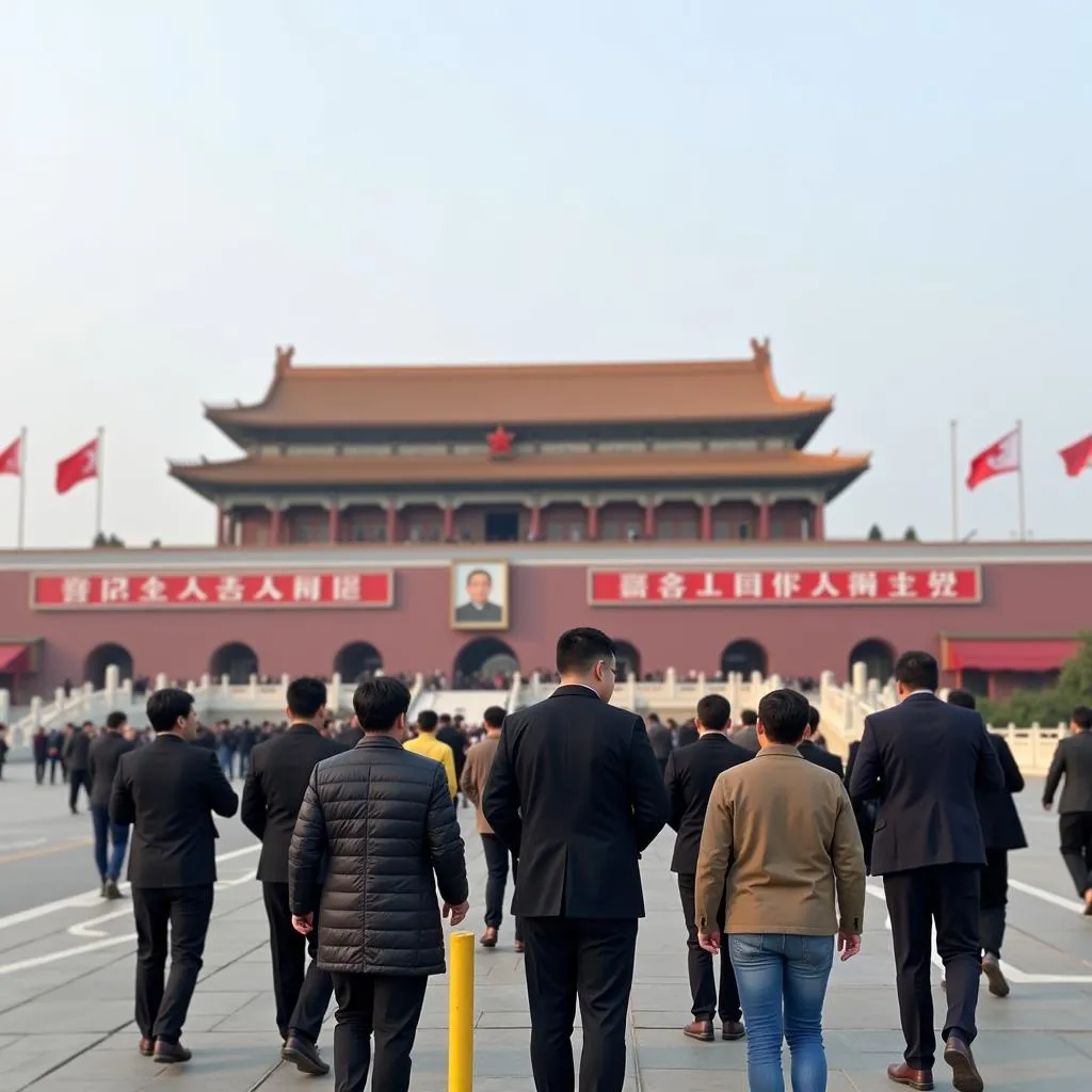 Organized Tour Group in North Korea