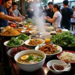 Food stall in Northern Vietnam