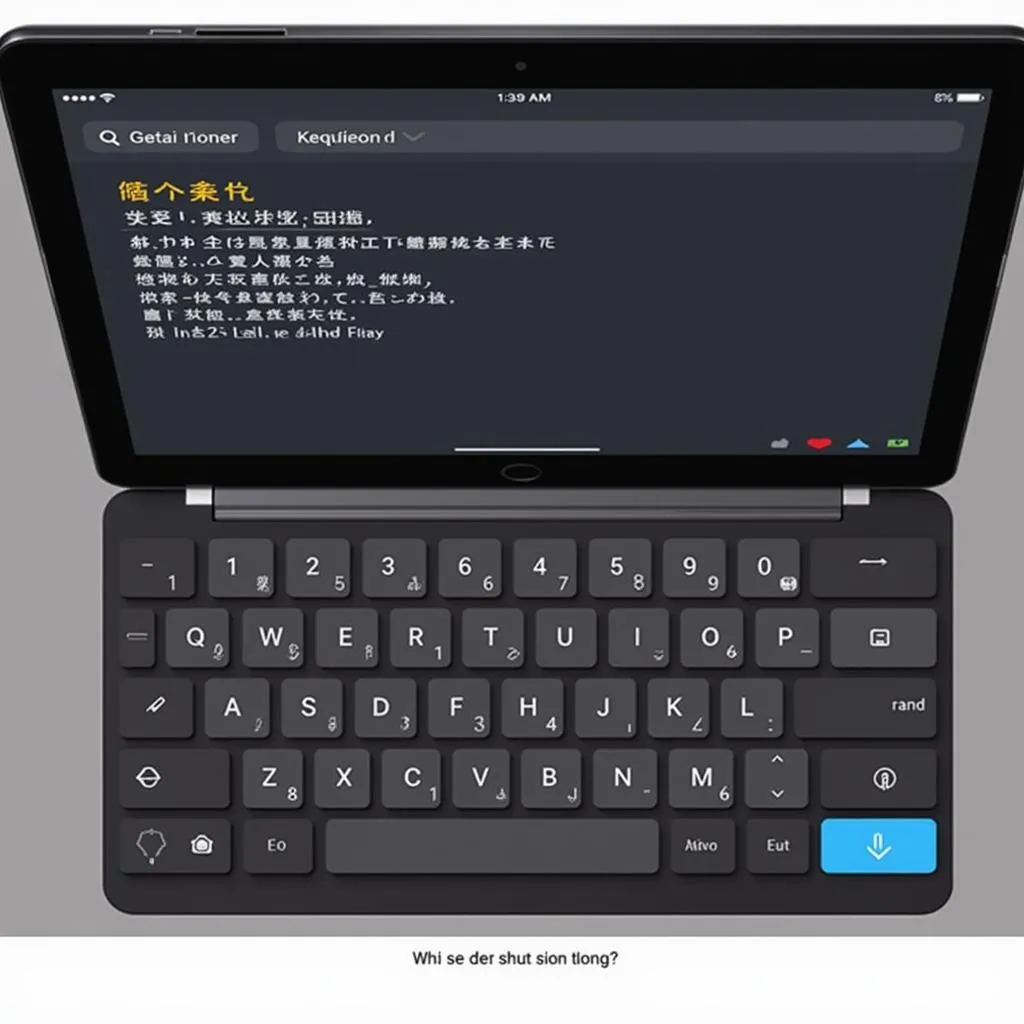 Onscreen keyboard on iPad